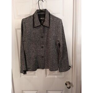 Black and White Houndstooth Women's Jacket